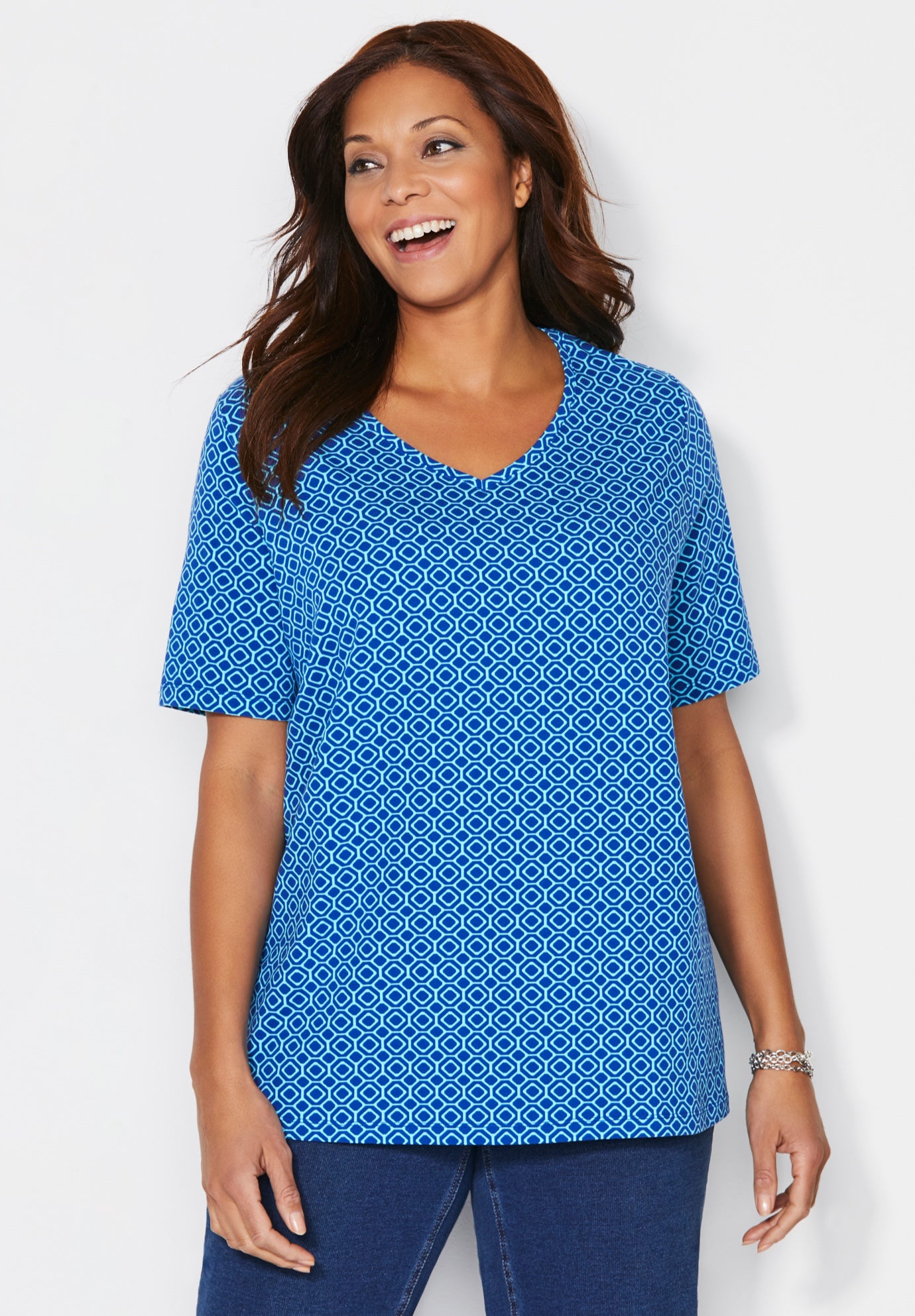 Suprema&reg; Short Sleeve V-Neck Tee image number 0