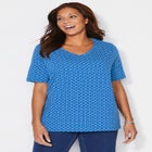 Suprema&reg; Short Sleeve V-Neck Tee image number null