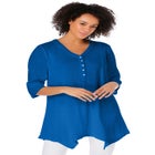 Handkerchief Hem Henley Tunic image number null