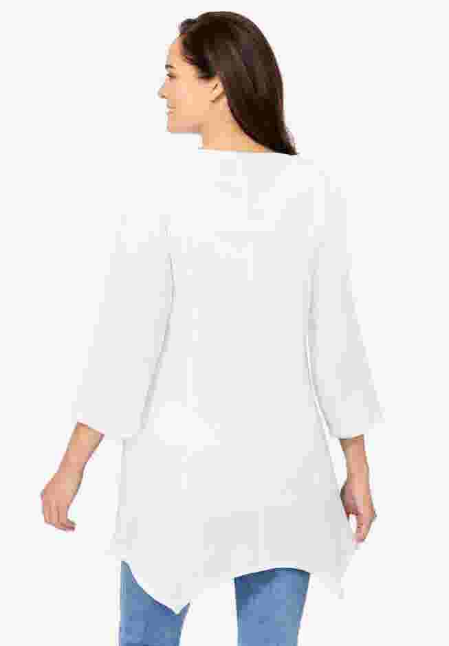 Handkerchief Hem Henley Tunic image number 1