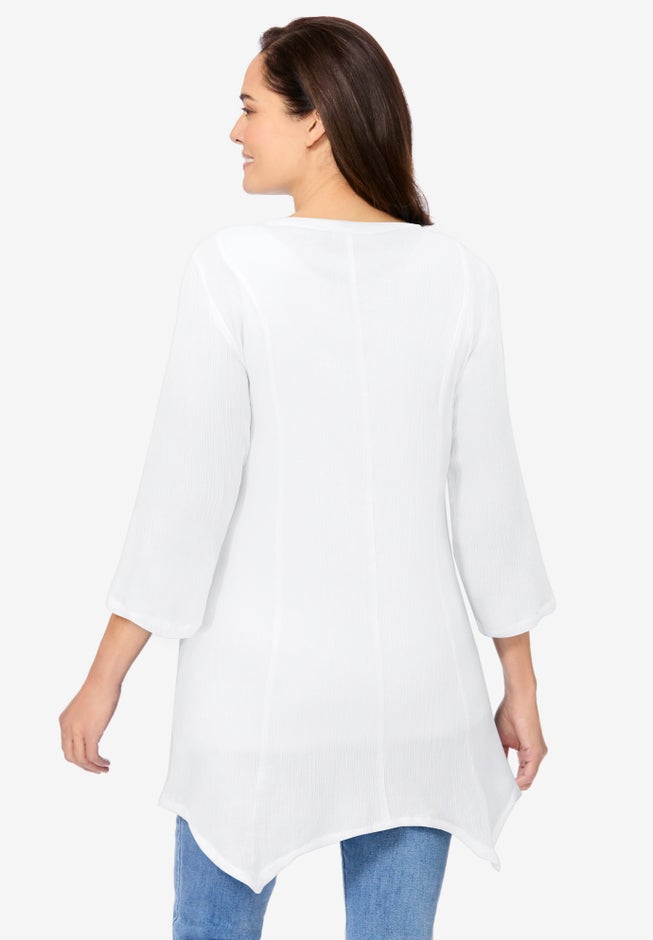 Handkerchief Hem Henley Tunic image number 1