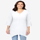 Handkerchief Hem Henley Tunic image number null