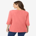 Perfect Three-Quarter Sleeve Boatneck Tee image number null
