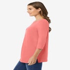 Perfect Three-Quarter Sleeve Boatneck Tee image number null