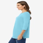 Perfect Three-Quarter Sleeve Boatneck Tee image number null