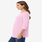 Perfect Three-Quarter Sleeve Boatneck Tee image number null