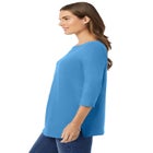 Perfect Three-Quarter Sleeve Boatneck Tee image number null
