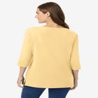 Perfect Three-Quarter Sleeve Boatneck Tee image number null