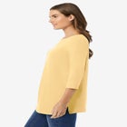 Perfect Three-Quarter Sleeve Boatneck Tee image number null