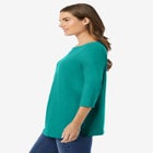 Perfect Three-Quarter Sleeve Boatneck Tee image number 2