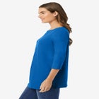 Perfect Three-Quarter Sleeve Boatneck Tee image number null