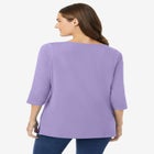 Perfect Three-Quarter Sleeve Boatneck Tee image number null