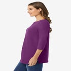 Perfect Three-Quarter Sleeve Boatneck Tee image number null