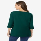 Perfect Three-Quarter Sleeve Boatneck Tee image number null