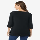 Perfect Three-Quarter Sleeve Boatneck Tee image number null