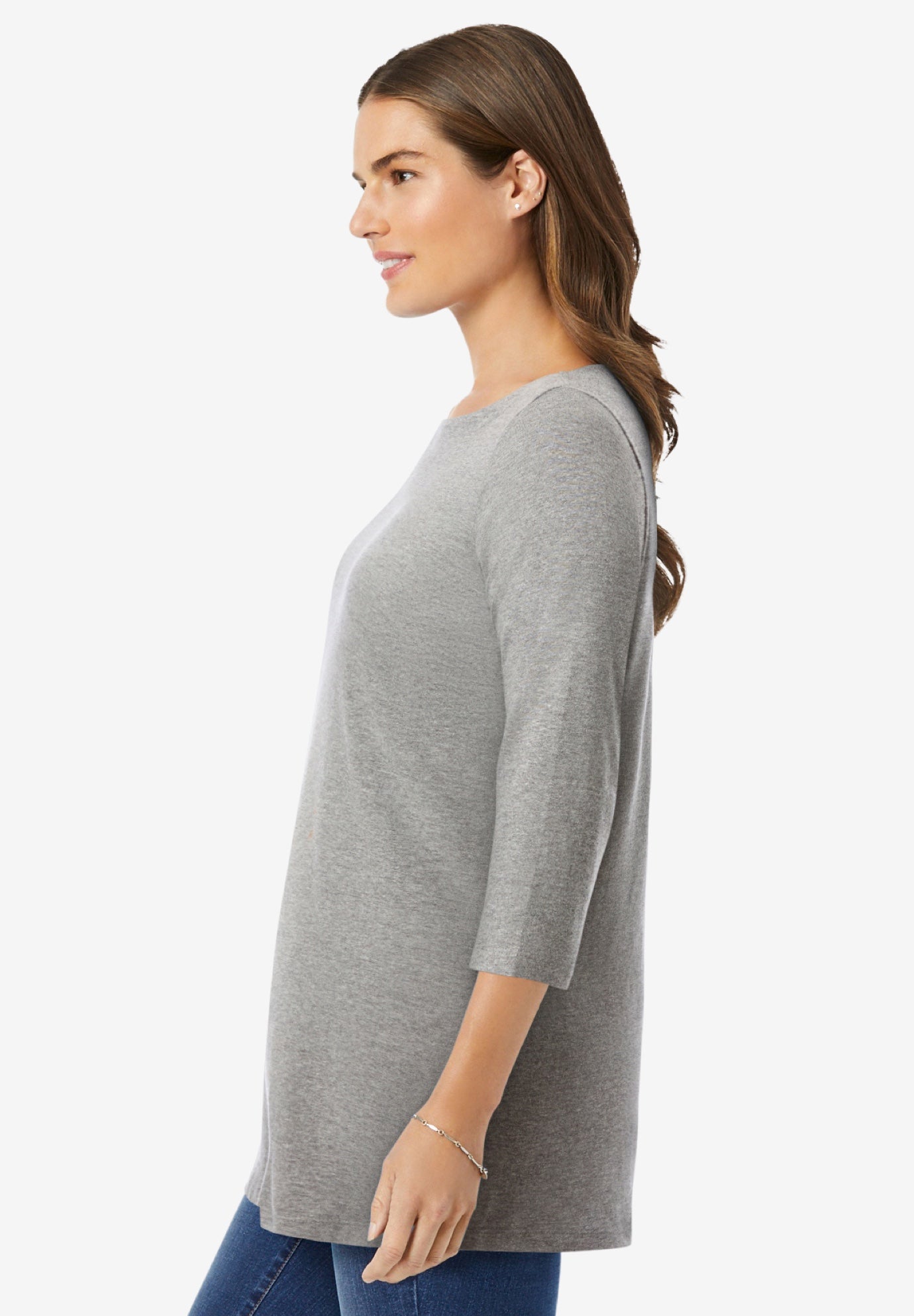 Perfect Three-Quarter Sleeve Boatneck Tee image number 2
