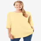 Perfect Three-Quarter Sleeve Boatneck Tee image number null