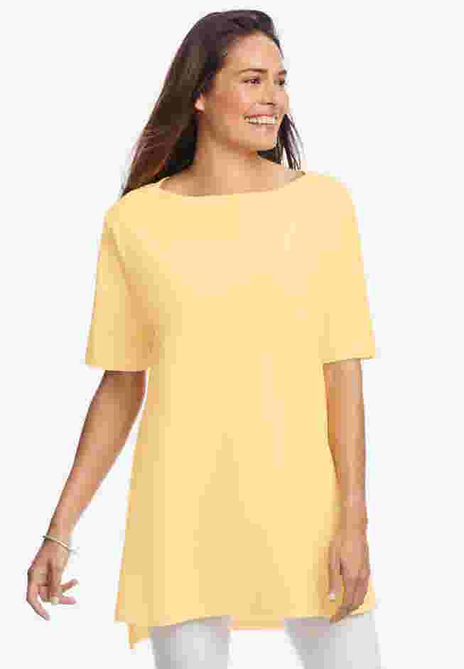 Perfect Short-Sleeve Boatneck Tunic image number 5