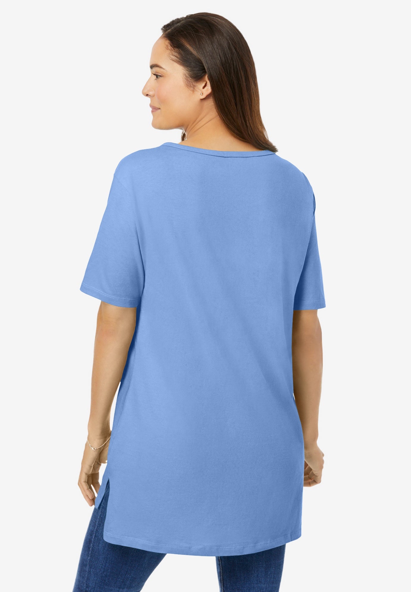 Perfect Short-Sleeve Boatneck Tunic image number 1