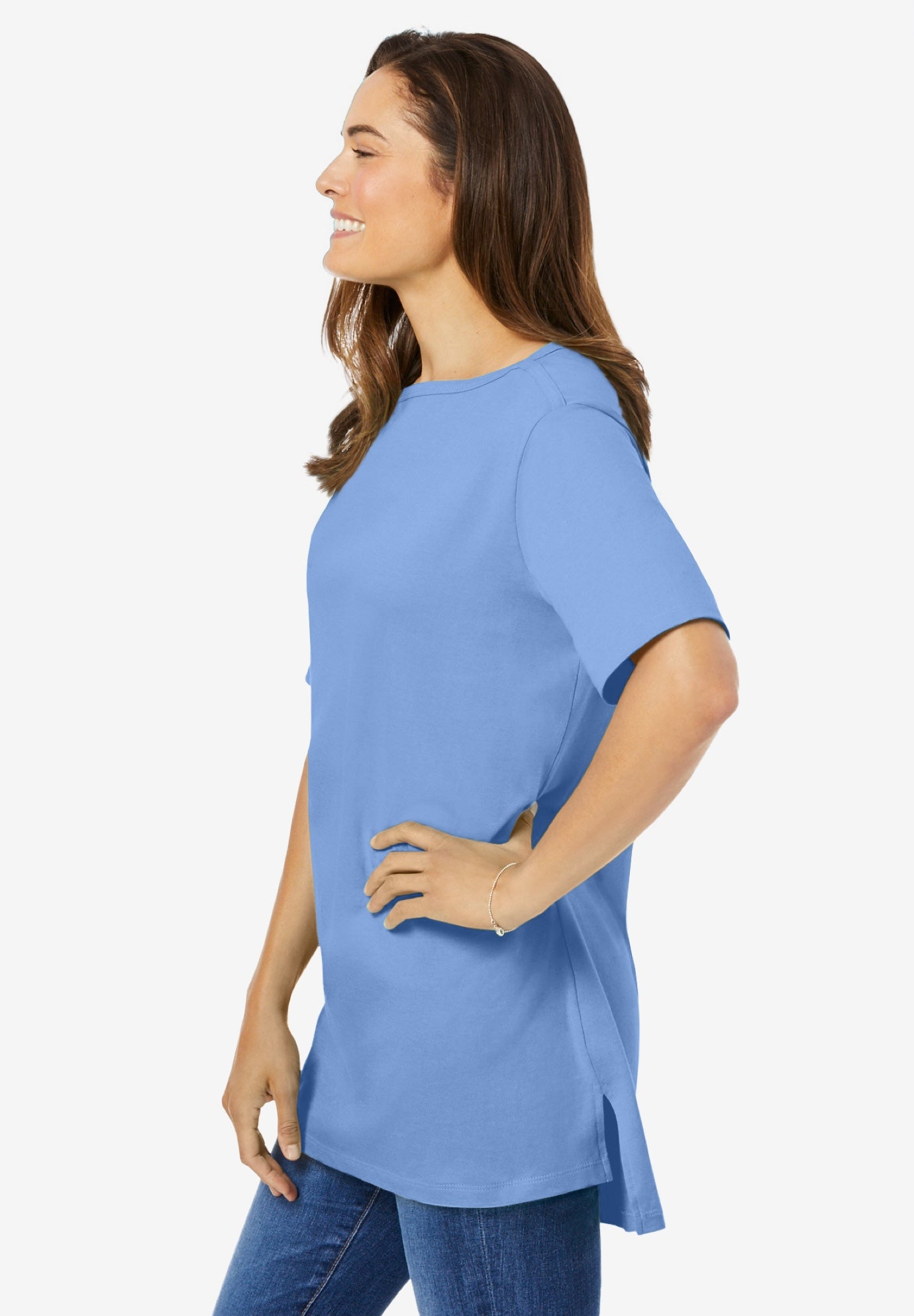 Perfect Short-Sleeve Boatneck Tunic image number 2