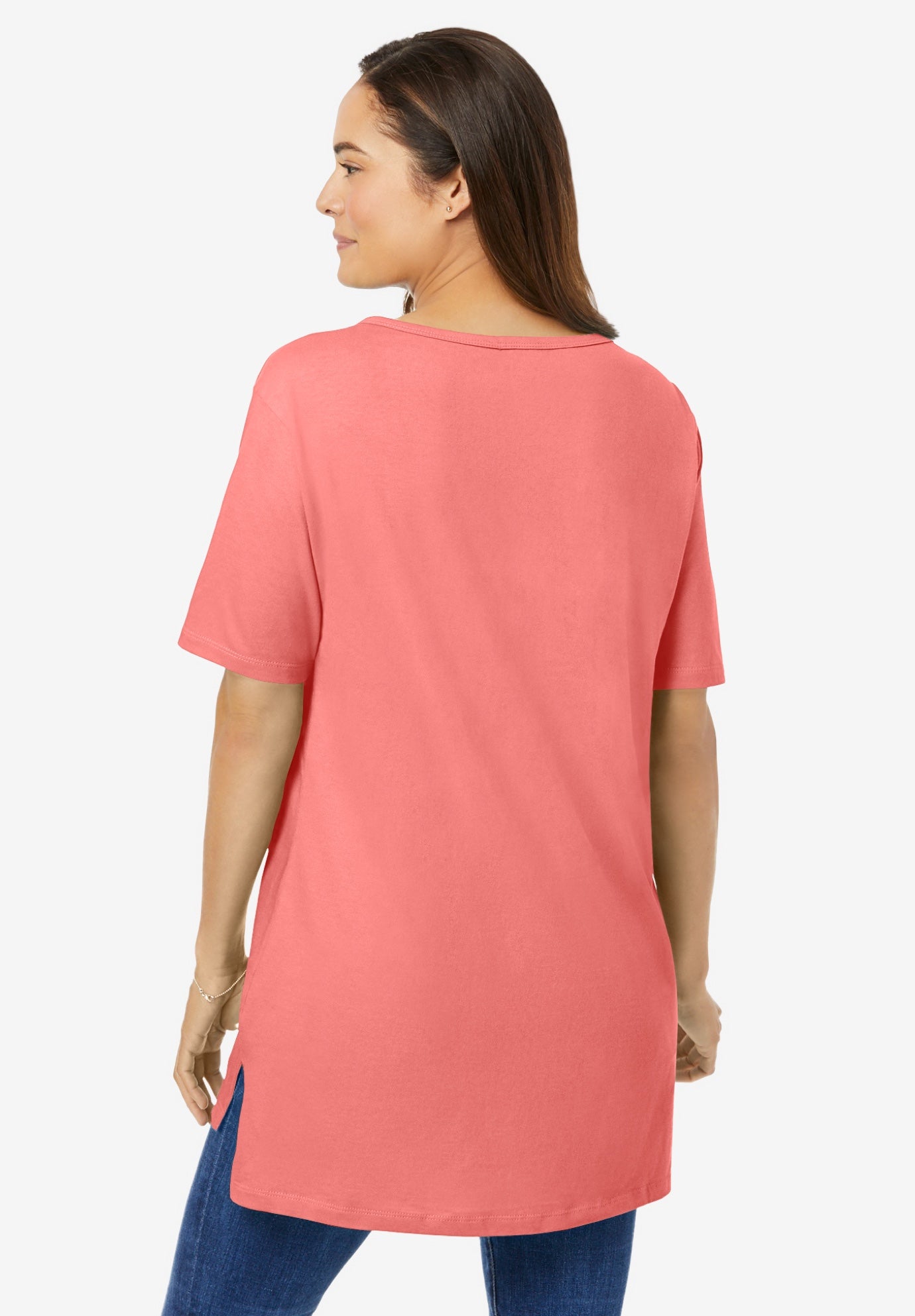 Perfect Short-Sleeve Boatneck Tunic image number 1