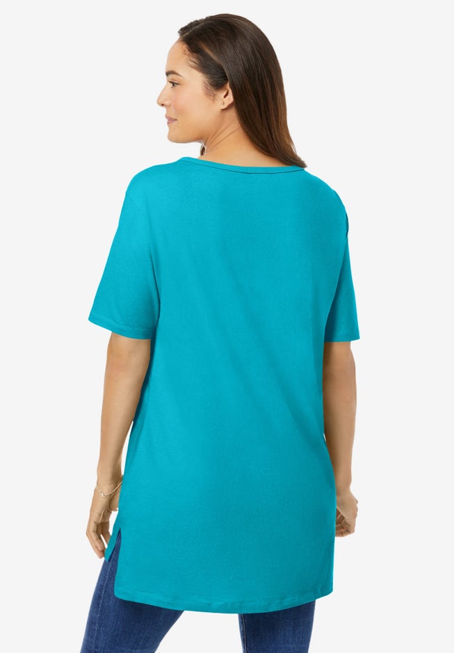 Perfect Short-Sleeve Boatneck Tunic image number 1