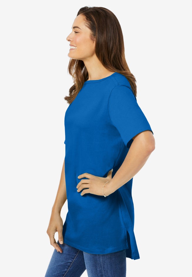 Perfect Short-Sleeve Boatneck Tunic image number 2