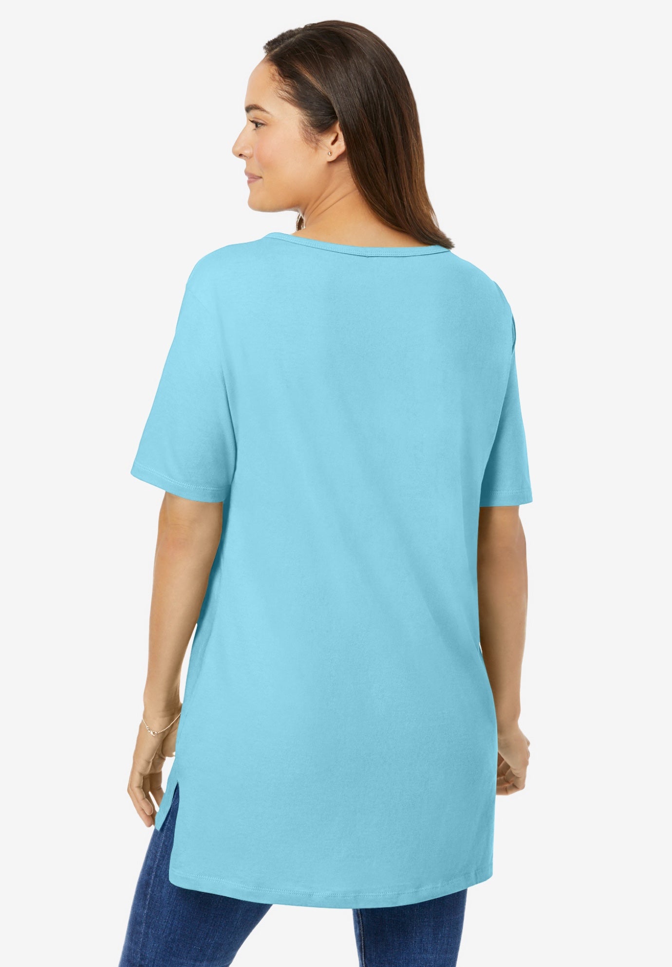 Perfect Short-Sleeve Boatneck Tunic image number 1