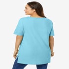 Perfect Short-Sleeve Boatneck Tunic image number null