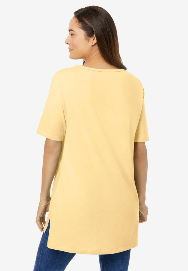 Perfect Short-Sleeve Boatneck Tunic image number 1