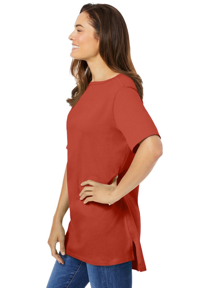 Perfect Short-Sleeve Boatneck Tunic image number 2