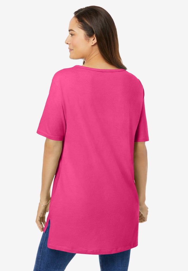 Perfect Short-Sleeve Boatneck Tunic image number 1