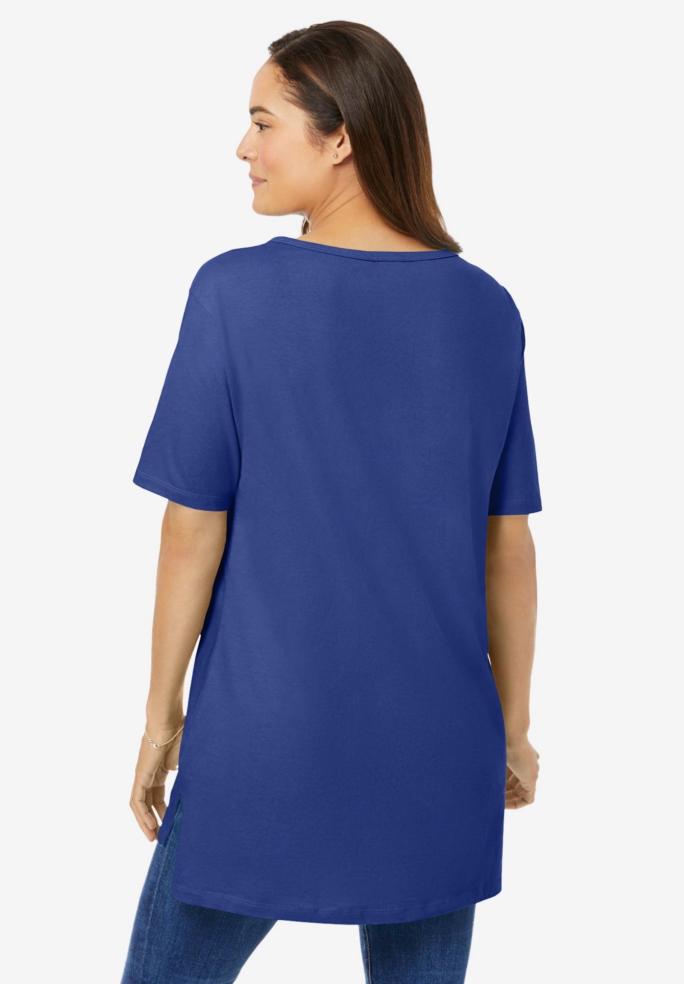 Perfect Short-Sleeve Boatneck Tunic image number 1