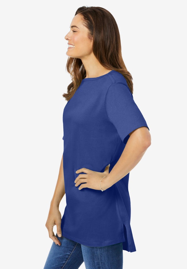 Perfect Short-Sleeve Boatneck Tunic image number 2