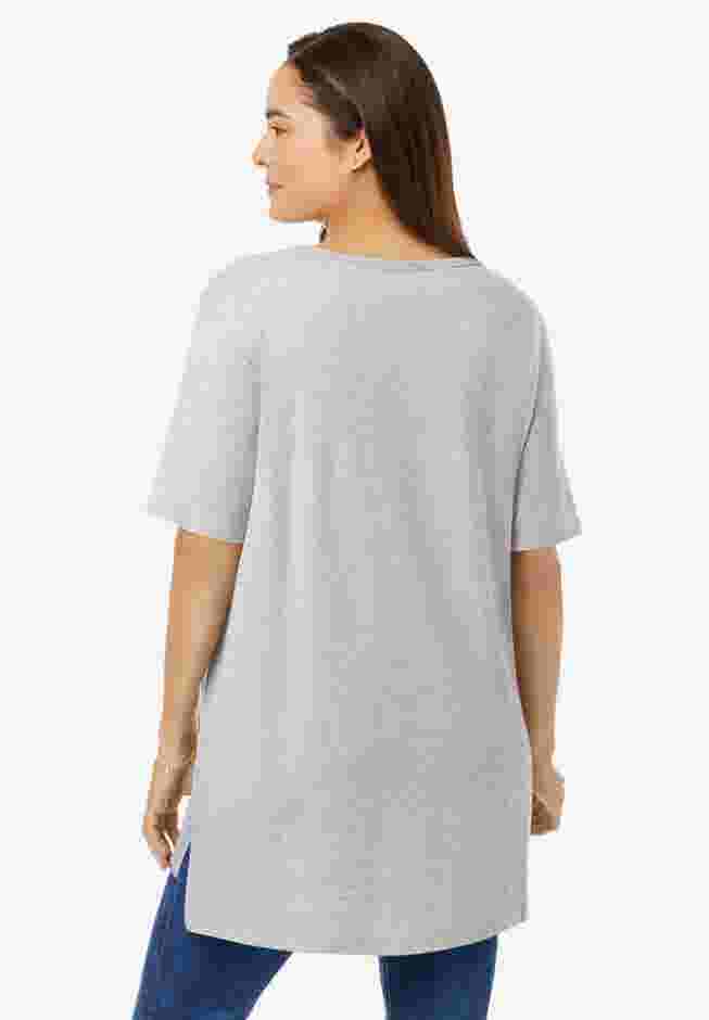 Perfect Short-Sleeve Boatneck Tunic image number 1