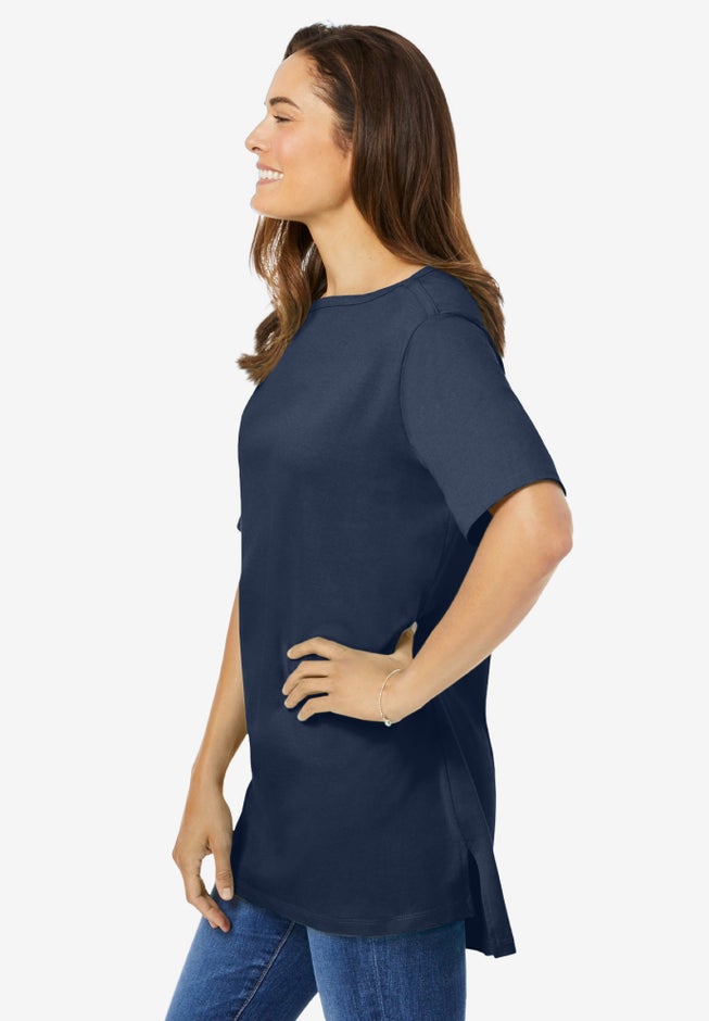Perfect Short-Sleeve Boatneck Tunic image number 2