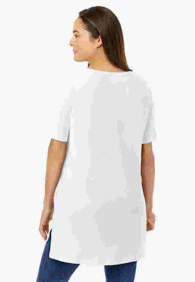 Perfect Short-Sleeve Boatneck Tunic image number 1