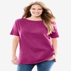 Perfect Short-Sleeve Boatneck Tunic image number null