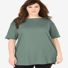 Perfect Short-Sleeve Boatneck Tunic image number null