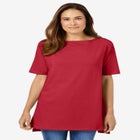 Perfect Short-Sleeve Boatneck Tunic image number null