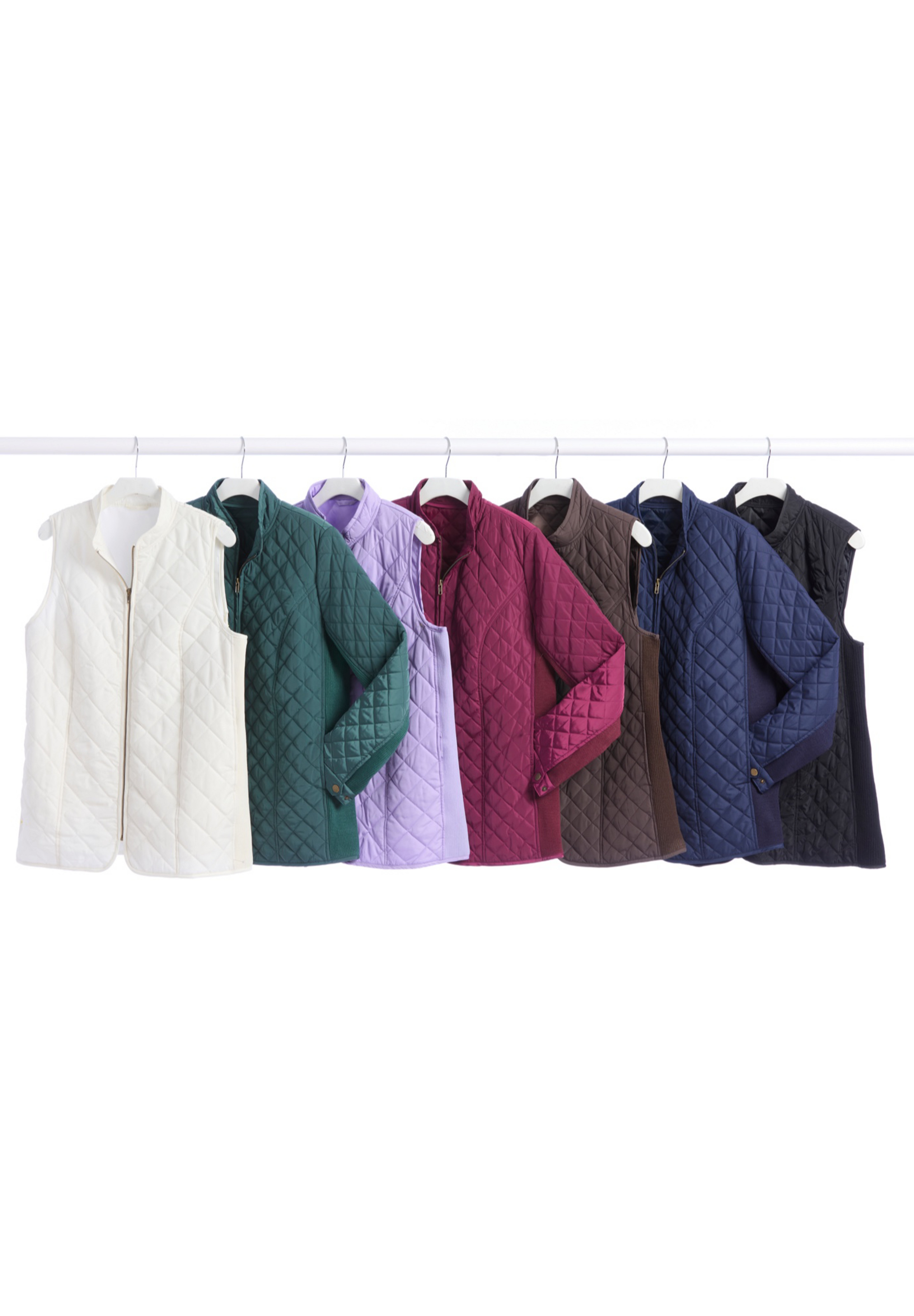 Zip-Front Quilted Vest image number 1