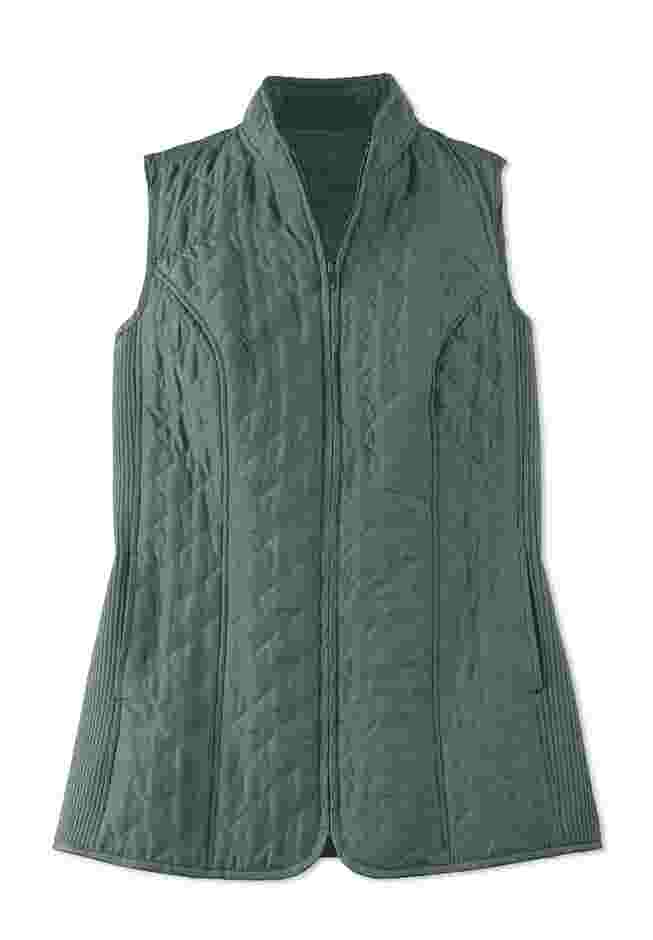 Zip-Front Quilted Vest image number 5