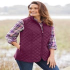 Zip-Front Quilted Vest image number null