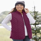 Zip-Front Quilted Vest image number null