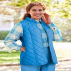 Zip-Front Quilted Vest image number null