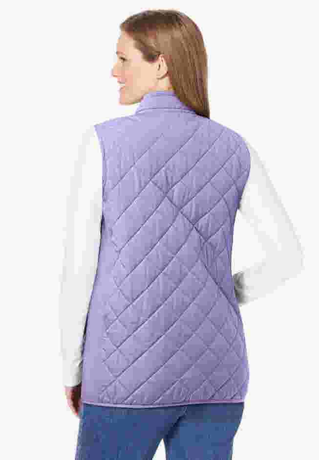 Zip-Front Quilted Vest image number 1
