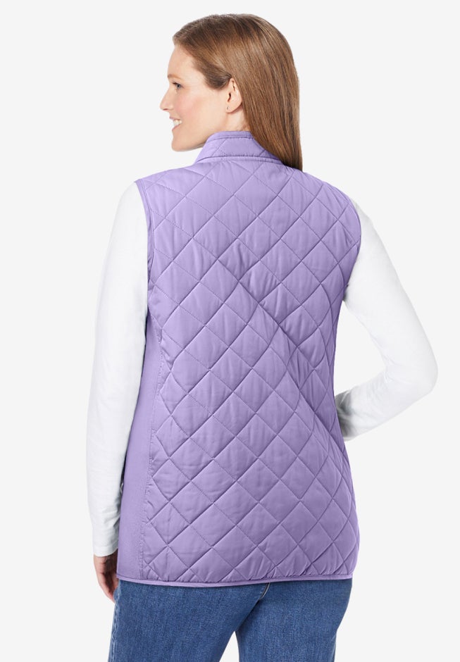 Zip-Front Quilted Vest image number 1