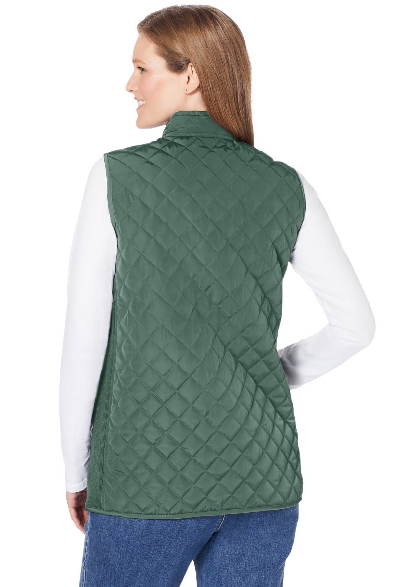 Zip-Front Quilted Vest image number 1