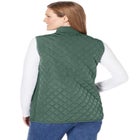 Zip-Front Quilted Vest image number null
