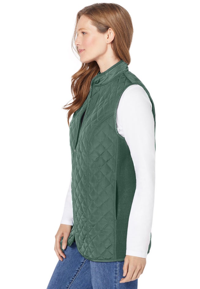 Zip-Front Quilted Vest image number 2